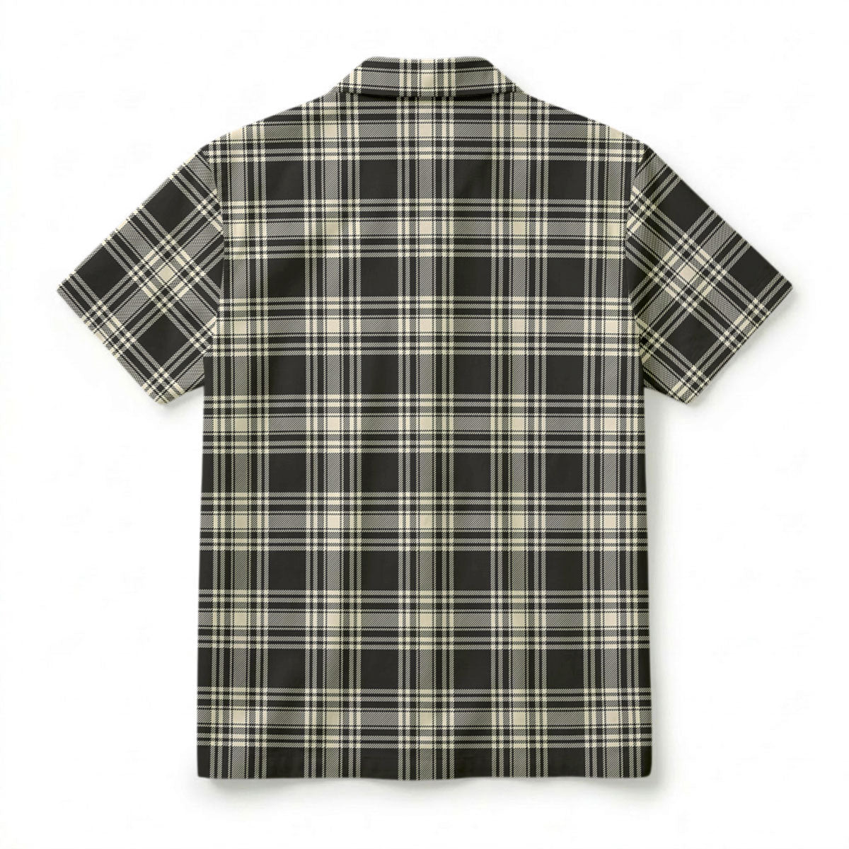 Menzies Black - White Ancient Tartan Crest Hawaiian Shirt
