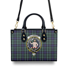 Allardice Tartan Crest Leather Handbag