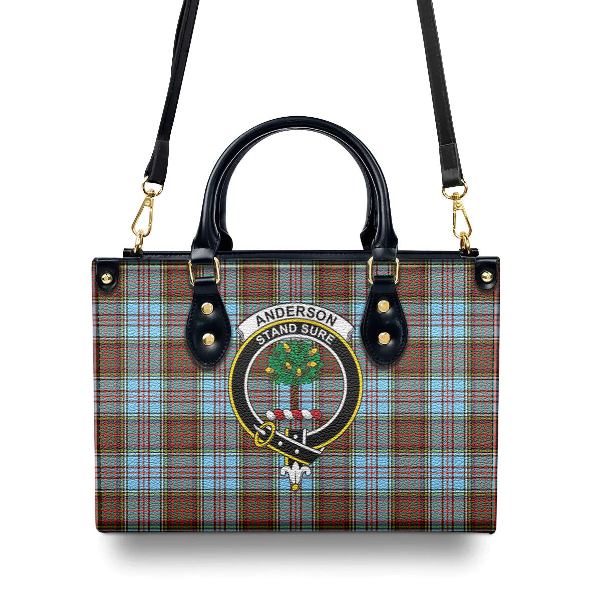 Anderson Ancient Tartan Crest Leather Handbag