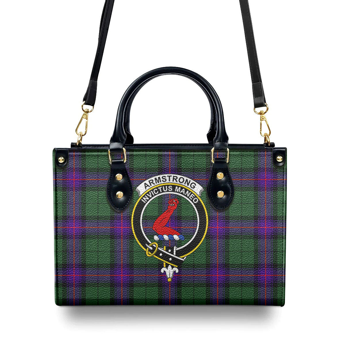 Armstrong Modern Tartan Crest Leather Handbag