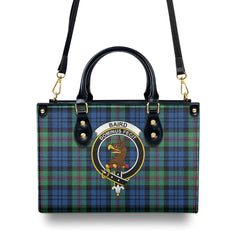 Baird Ancient Tartan Crest Leather Handbag