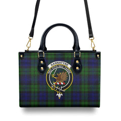 Bannatyne Tartan Crest Leather Handbag