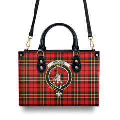 Brodie Modern Tartan Crest Leather Handbag