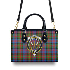 Carnegie Ancient Tartan Crest Leather Handbag