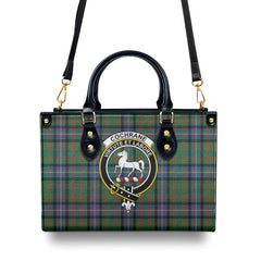 Cochrane Ancient Tartan Crest Leather Handbag