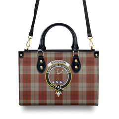 Davidson Dress Dancers Tartan Crest Leather Handbag