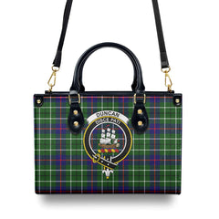 Duncan Modern Tartan Crest Leather Handbag