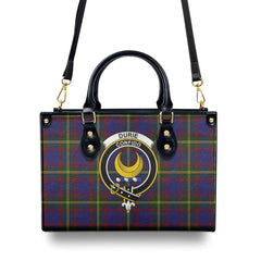 Durie Tartan Crest Leather Handbag