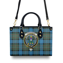 Fergusson Ancient Tartan Crest Leather Handbag