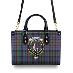 Fletcher Modern Tartan Crest Leather Handbag