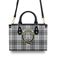 Glendinning Tartan Crest Leather Handbag