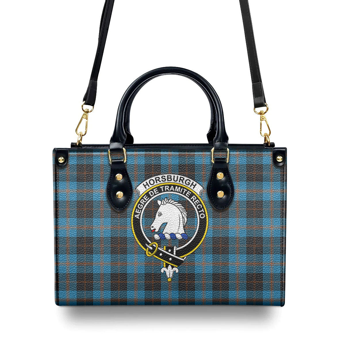 Horsburgh Tartan Crest Leather Handbag