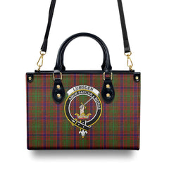 Lumsden Tartan Crest Leather Handbag