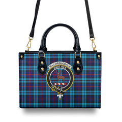 MacCorquodale Tartan Crest Leather Handbag