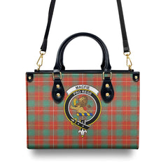 MacFie Ancient Tartan Crest Leather Handbag