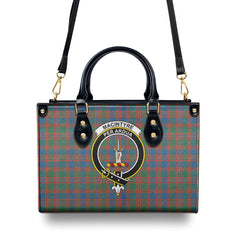 MacIntyre Ancient Tartan Crest Leather Handbag