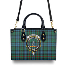 MacKinlay Ancient Tartan Crest Leather Handbag