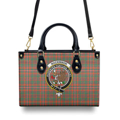 MacKinnon Ancient Tartan Crest Leather Handbag