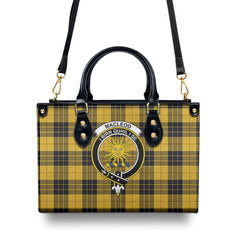 MacLeod of Lewis Ancient Tartan Crest Leather Handbag