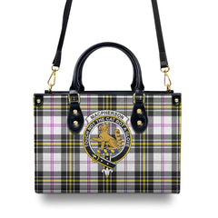 MacPherson Dress Modern Tartan Crest Leather Handbag