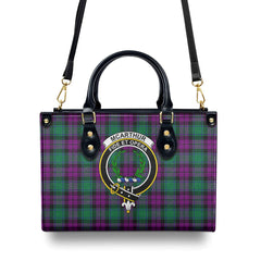 McArthur – Milton Tartan Crest Leather Handbag