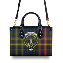 McClellan Modern Tartan Crest Leather Handbag