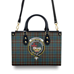 McConnell Tartan Crest Leather Handbag