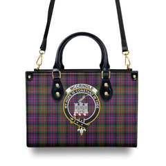 McCrindle Tartan Crest Leather Handbag