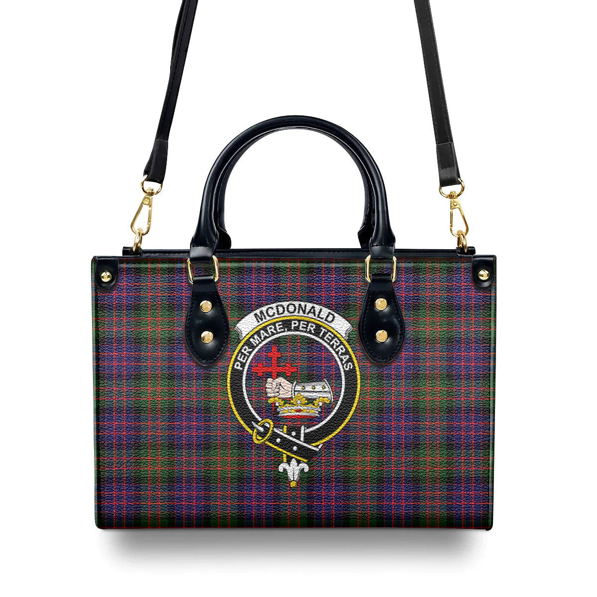 McDonald Modern Tartan Crest Leather Handbag