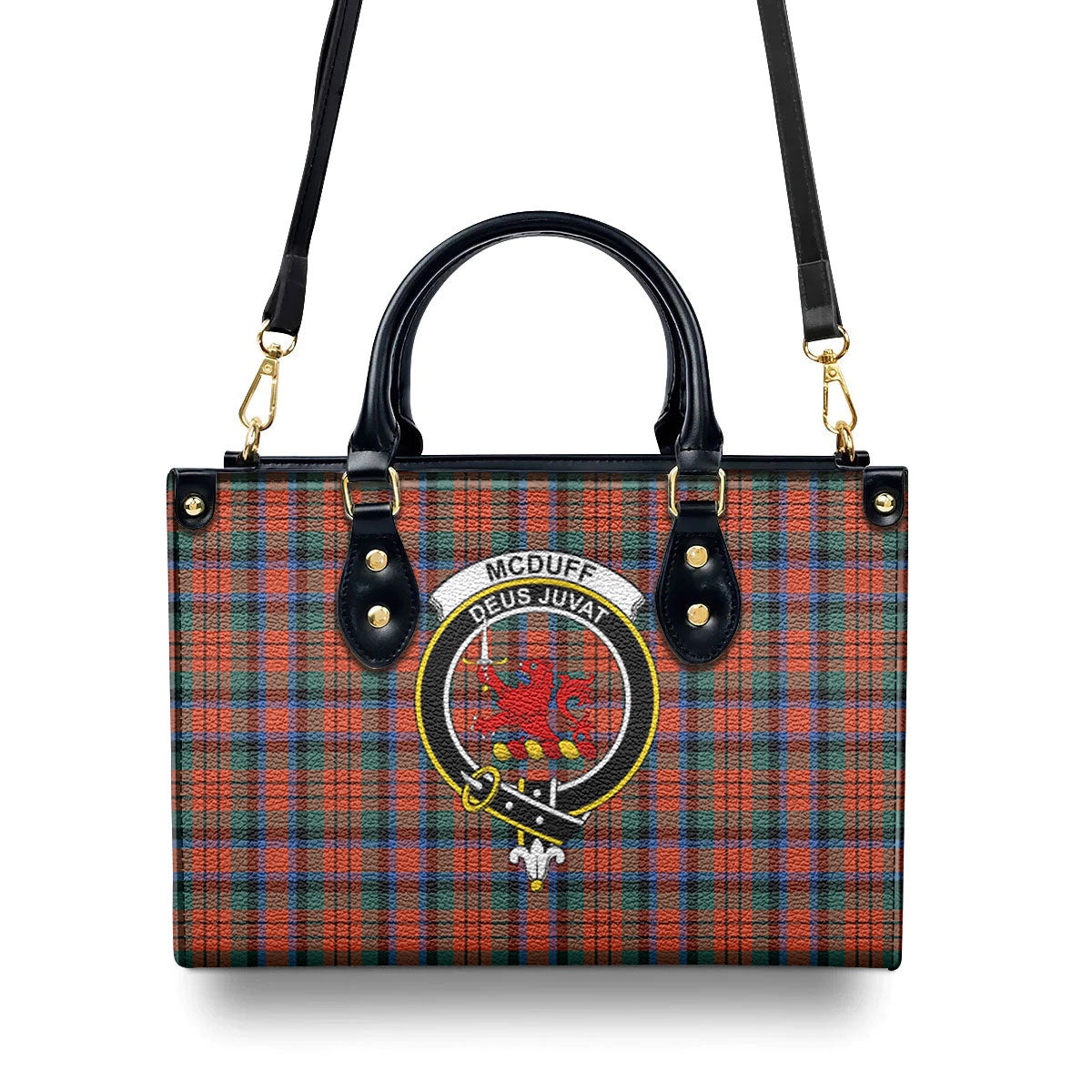 McDuff Ancient Tartan Crest Leather Handbag