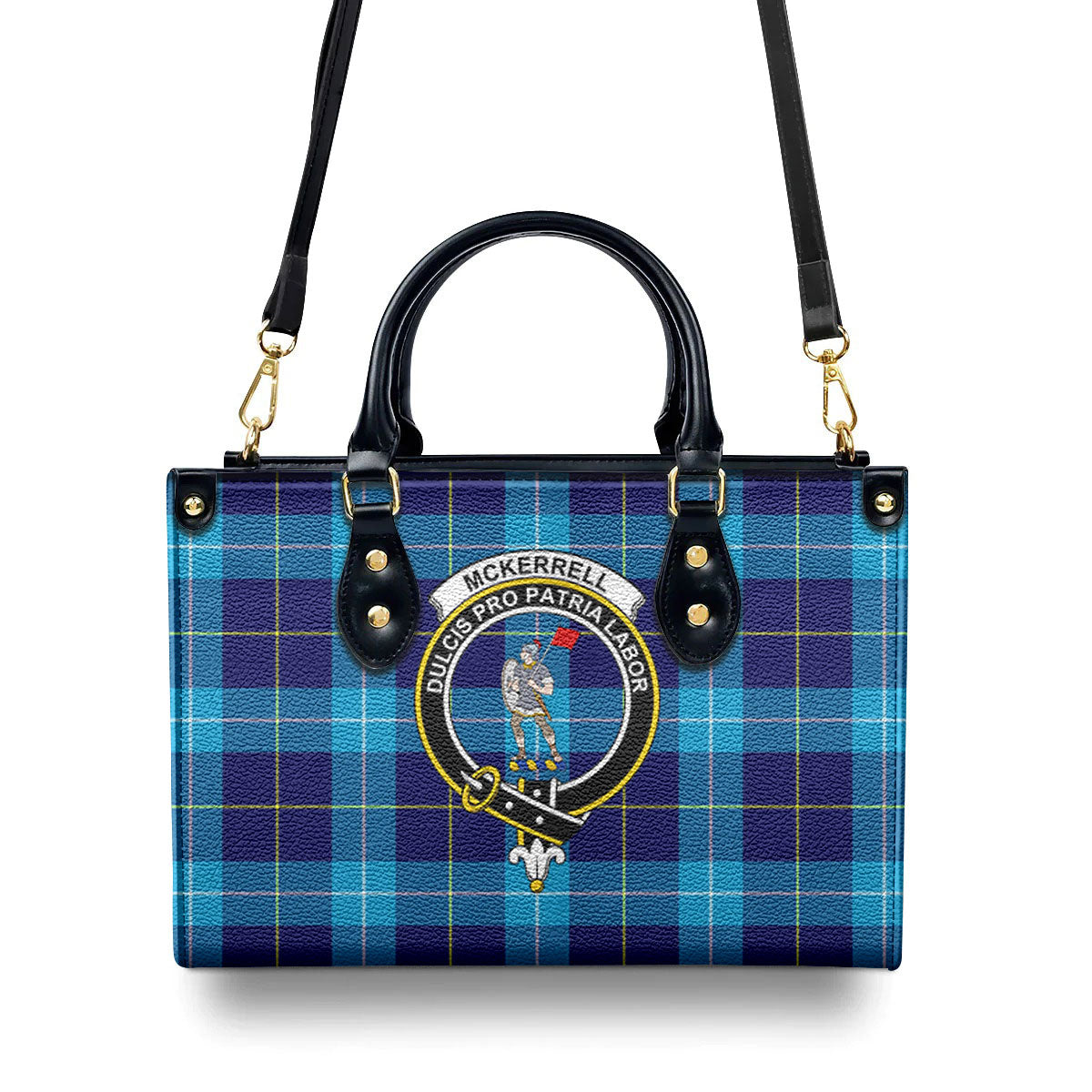 McKerrell Tartan Crest Leather Handbag