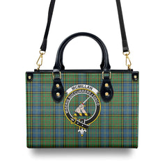 McMillan Hunting Ancient Tartan Crest Leather Handbag