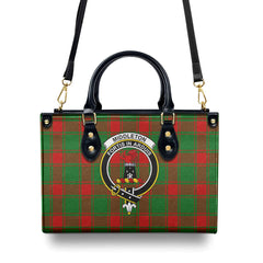 Middleton Modern Tartan Crest Leather Handbag