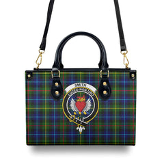 Smith Modern Tartan Crest Leather Handbag