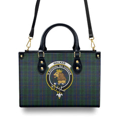 Walker Hunting Tartan Crest Leather Handbag