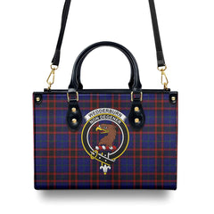 Wedderburn Tartan Crest Leather Handbag