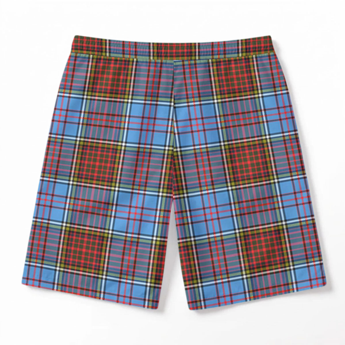 Anderson Modern Tartan Crest Men's Beach Shorts
