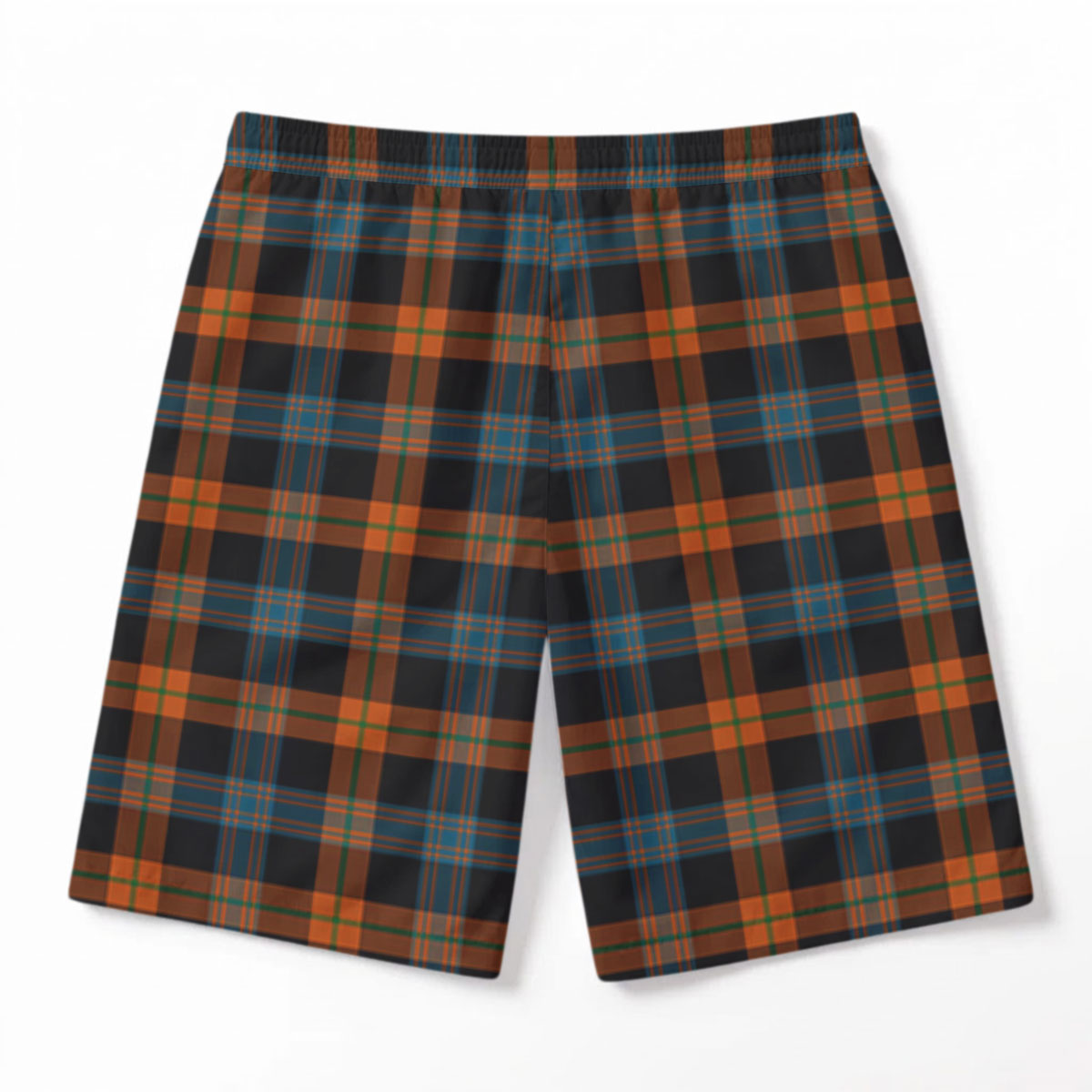 Broun Ancient Tartan Crest Men's Beach Shorts