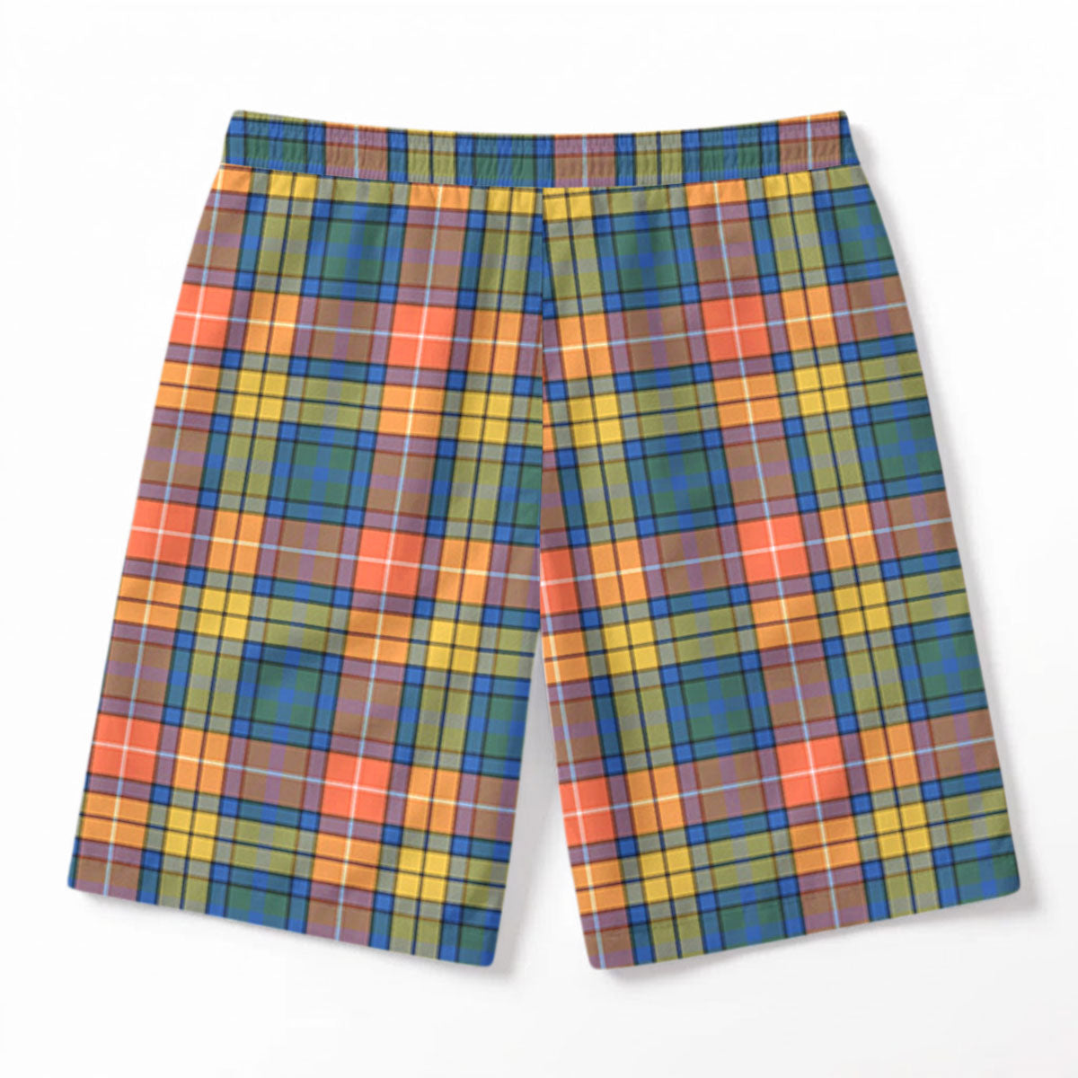 Buchanan Ancient Tartan Crest Men's Beach Shorts