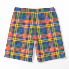 Buchanan Ancient Tartan Crest Men's Beach Shorts