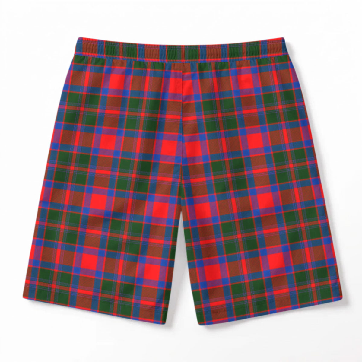 Carrick District Tartan Crest Men's Beach Shorts