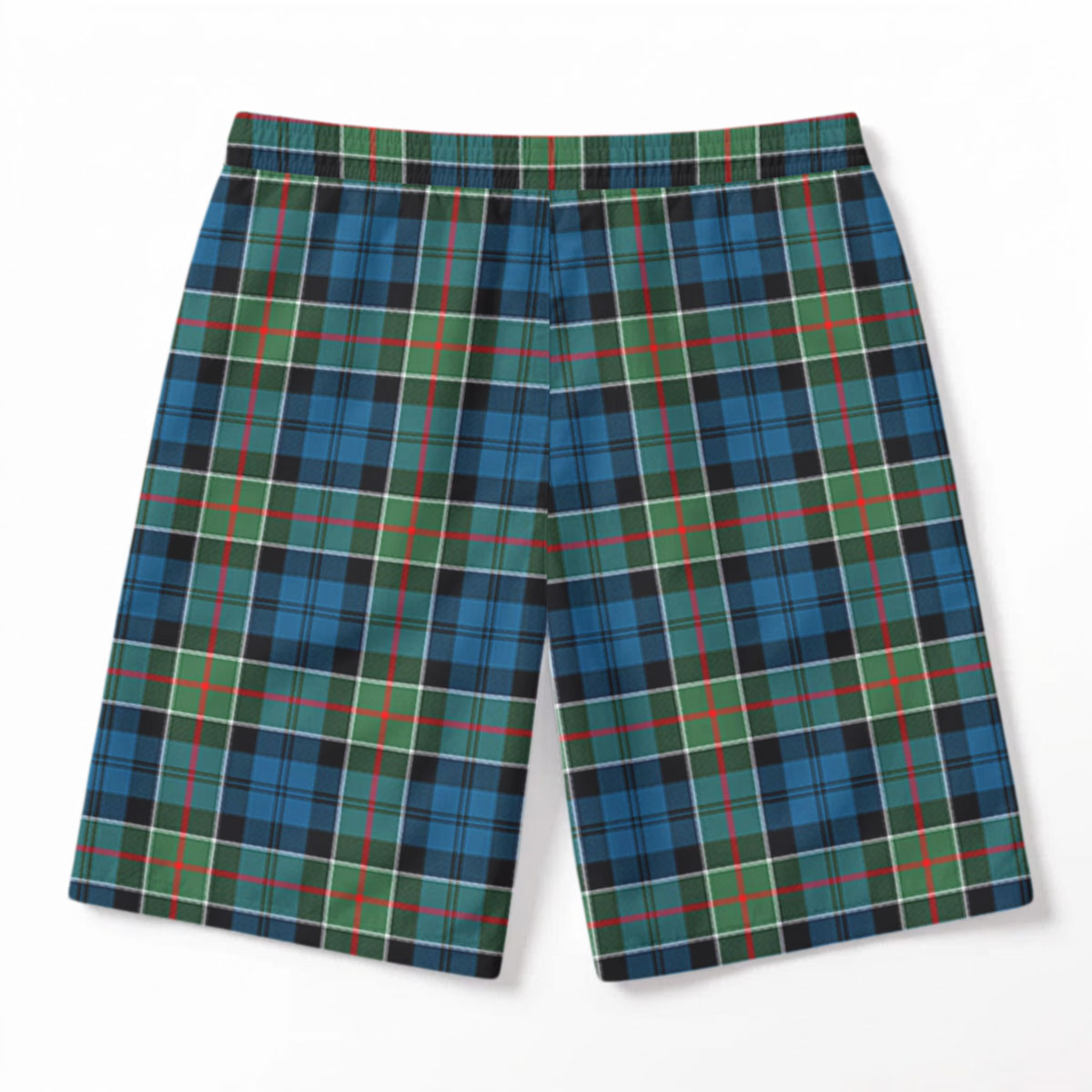 Colquhoun Ancient Tartan Crest Men's Beach Shorts