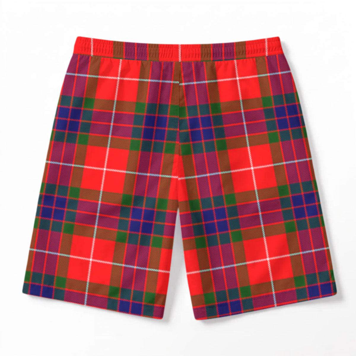 Fraser Tartan Crest Men's Beach Shorts