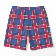 Graham of Menteith Red Tartan Crest Men's Beach Shorts