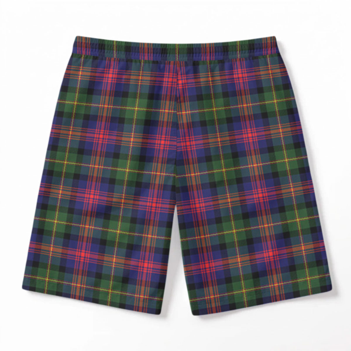 Logan Modern Tartan Crest Men's Beach Shorts