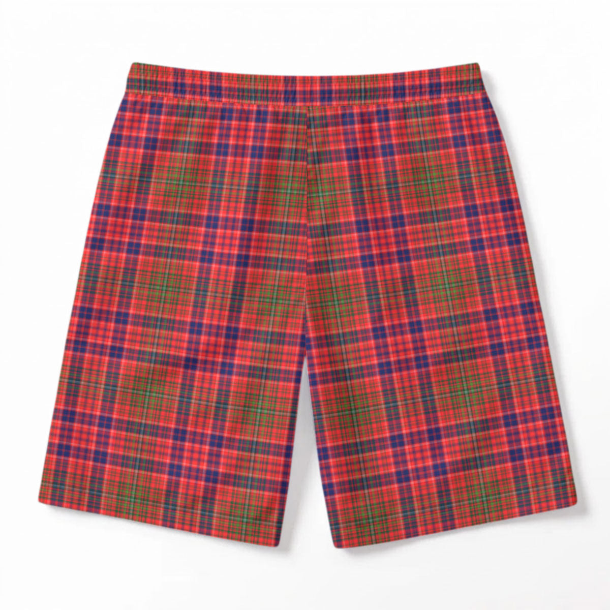 Lumsden Modern Tartan Crest Men's Beach Shorts