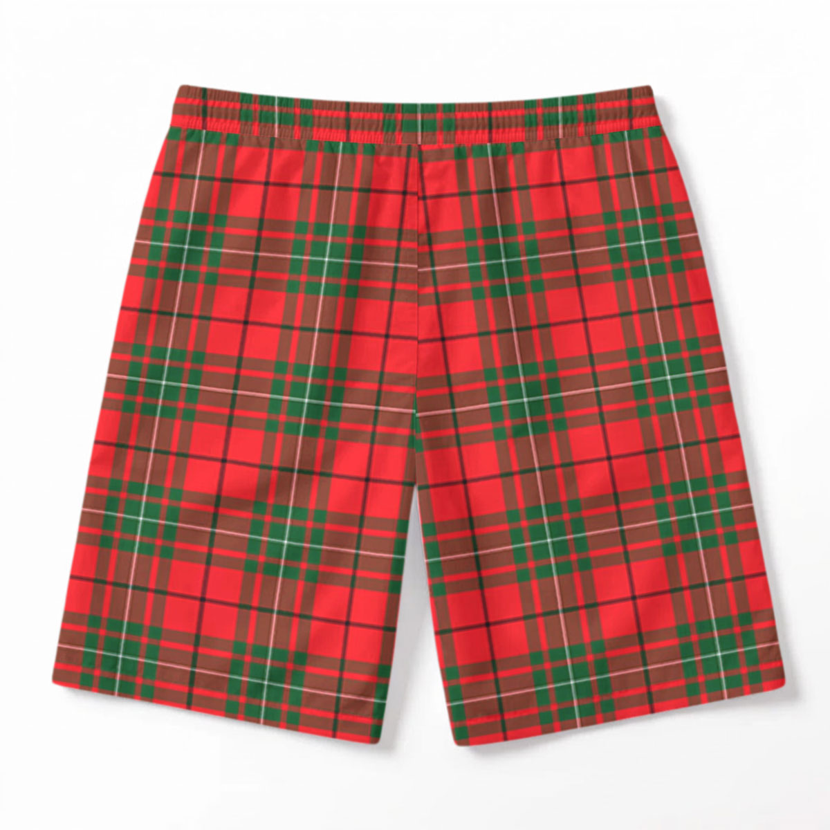 MacAuley Modern Tartan Crest Men's Beach Shorts