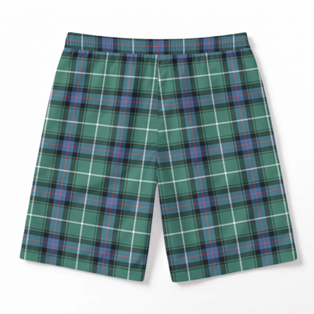 MacDonald of the Isles Hunting Ancient Tartan Crest Men's Beach Shorts