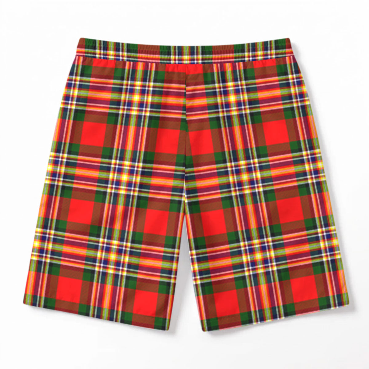 MacGill Modern Tartan Crest Men's Beach Shorts