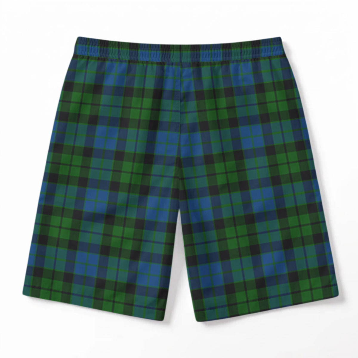 MacKie Tartan Crest Men's Beach Shorts